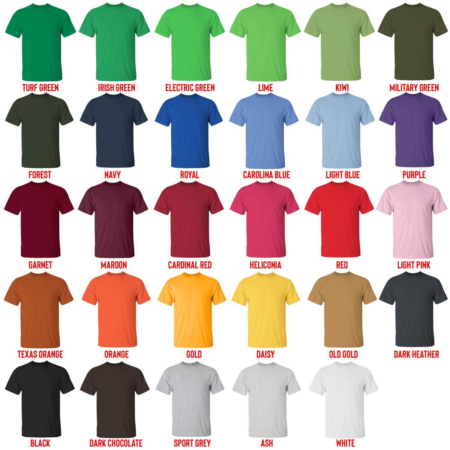t shirt color chart - TWICE UK Shop