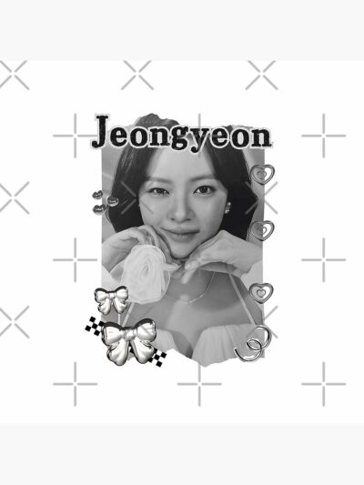 Alternative view of TWICE Jeongyeon Kpop Girl Group K Music South Korean Girl Group Black And White Collage Digital Art Portrait Throw Pillow