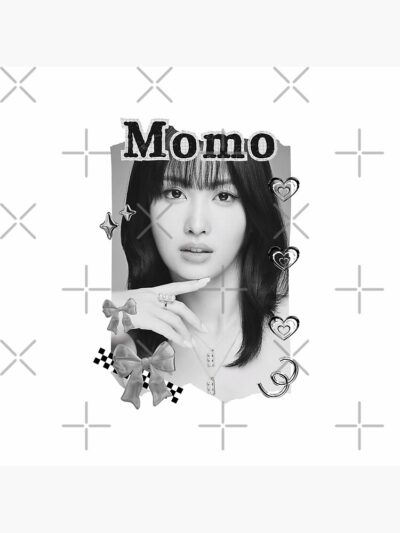 Alternative view of TWICE Momo Kpop Girl Group K Music South Korean Girl Group Black And White Collage Digital Art Portrait Throw Pillow