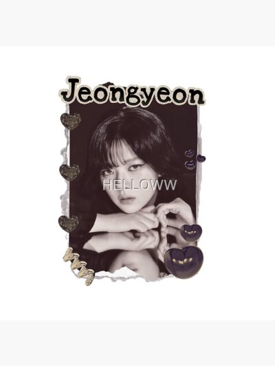 Alternative view of TWICE Jeongyeon Kpop Girl Group Golden Collage Design K Music South Korean Scrapbook Collage Cozy Y2k Vintage Design Throw Pillow