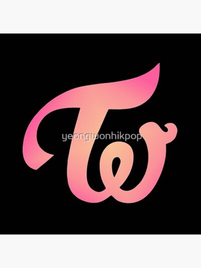 Alternative view of Apricot Neon Magenta TWICE Throw Pillow