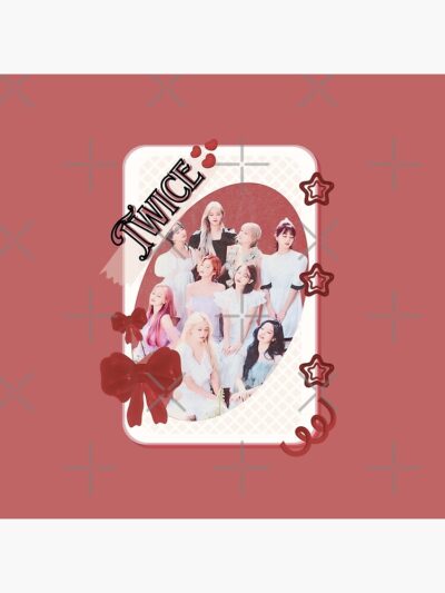 Alternative view of TWICE Kpop Girl Group K Music South Korean Girl Group Red Aesthetic Collage Design Tapestry
