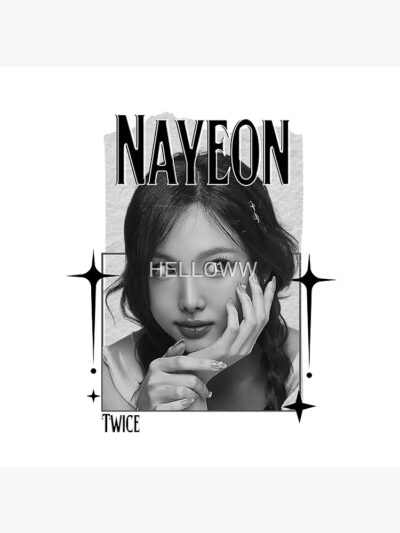 Alternative view of TWICE Nayeon Kpop Girl Group B N W Collage Design K Music South Korean Scrapbook Collage Cozy Y2k Vintage Design Tapestry