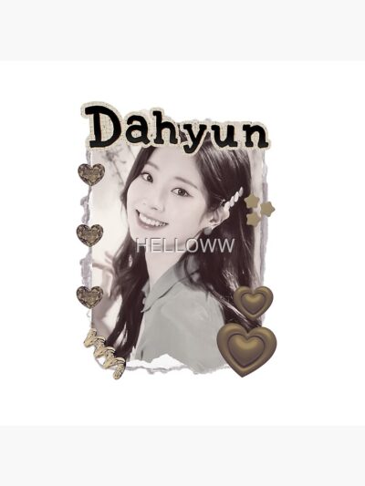 Alternative view of TWICE Dahyun Kpop Girl Group Golden Collage Design K Music South Korean Scrapbook Collage Cozy Y2k Vintage Design Tapestry