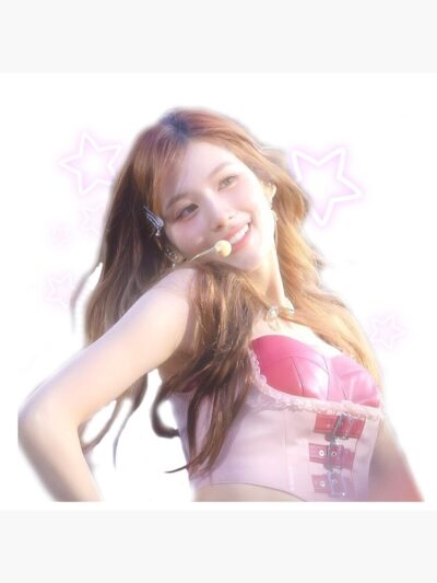 Alternative view of Copy Of Sana TWICE Sticker Minatozaki Sana K Pop Fanart Aesthetic Design Tapestry