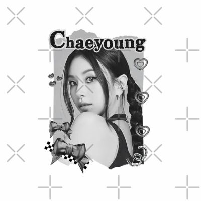 Alternative view of TWICE Chaeyoung Kpop Girl Group K Music South Korean Girl Group Black And White Collage Digital Art Portrait Tote Bag