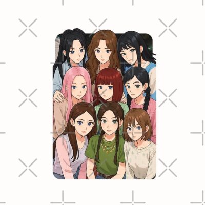 Alternative view of TWICE Cartoon Illustration Collage K Pop Group Tote Bag