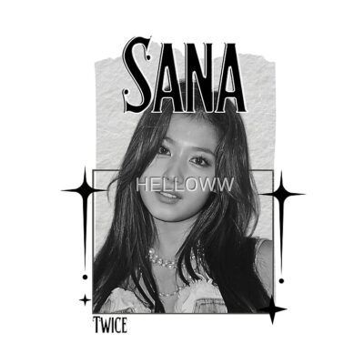 Alternative view of TWICE Sana Kpop Girl Group B N W Collage Design K Music South Korean Scrapbook Collage Cozy Y2k Vintage Design Tote Bag