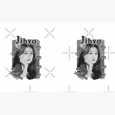 Alternative view of TWICE Jihyo Kpop Girl Group K Music South Korean Girl Group Black And White Collage Digital Art Portrait Mug