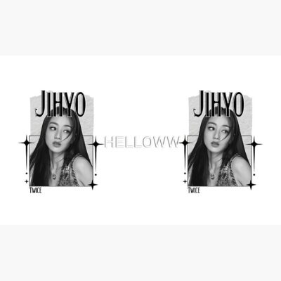 Alternative view of TWICE Jihyo Kpop Girl Group B N W Collage Design K Music South Korean Scrapbook Collage Cozy Y2K Vintage Design Mug