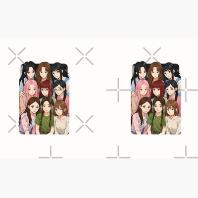 Alternative view of TWICE Cartoon Illustration Collage K Pop Group Mug