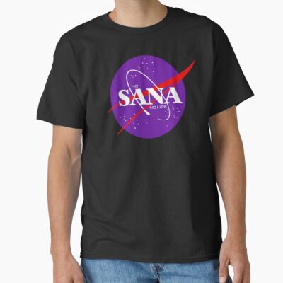 Alternative view of Sana TWICE Nasa Logo No Sana No Life T-shirt