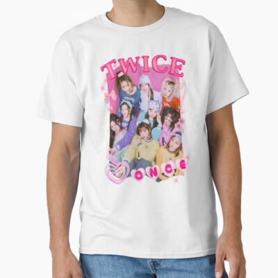 Alternative view of TWICE Kpop Girl Group Pink Collage Design T-shirt
