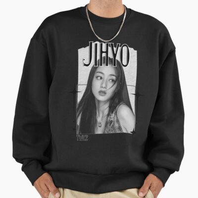 Alternative view of TWICE Jihyo Kpop Girl Group B N W Collage Design K Music South Korean Scrapbook Collage Cozy Y2k Vintage Design Sweatshirt