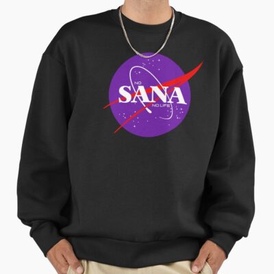 Alternative view of Sana TWICE Nasa Logo No Sana No Life Sweatshirt