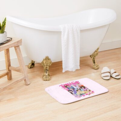 Alternative view of TWICE Kpop Girl Group Pink Collage Design Bath Mat