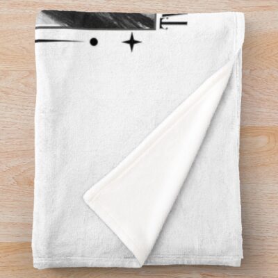 Alternative view of TWICE Sana Kpop Girl Group B N W Collage Design K Music South Korean Scrapbook Collage Cozy Y2K Vintage Design Throw Blanket