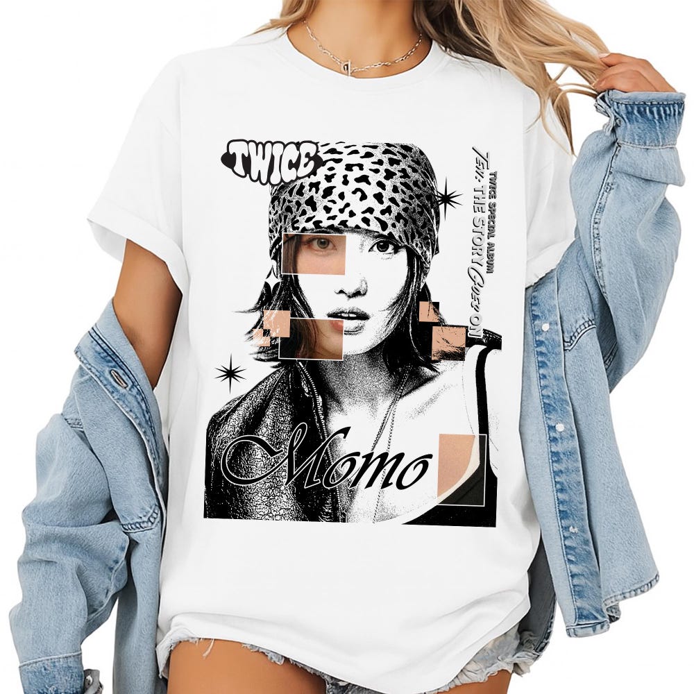 Momo Twice Kpop Retro T-shirt