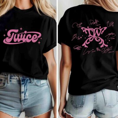Alternative view of Twice World Tour 2026 Logo Signature T-shirt